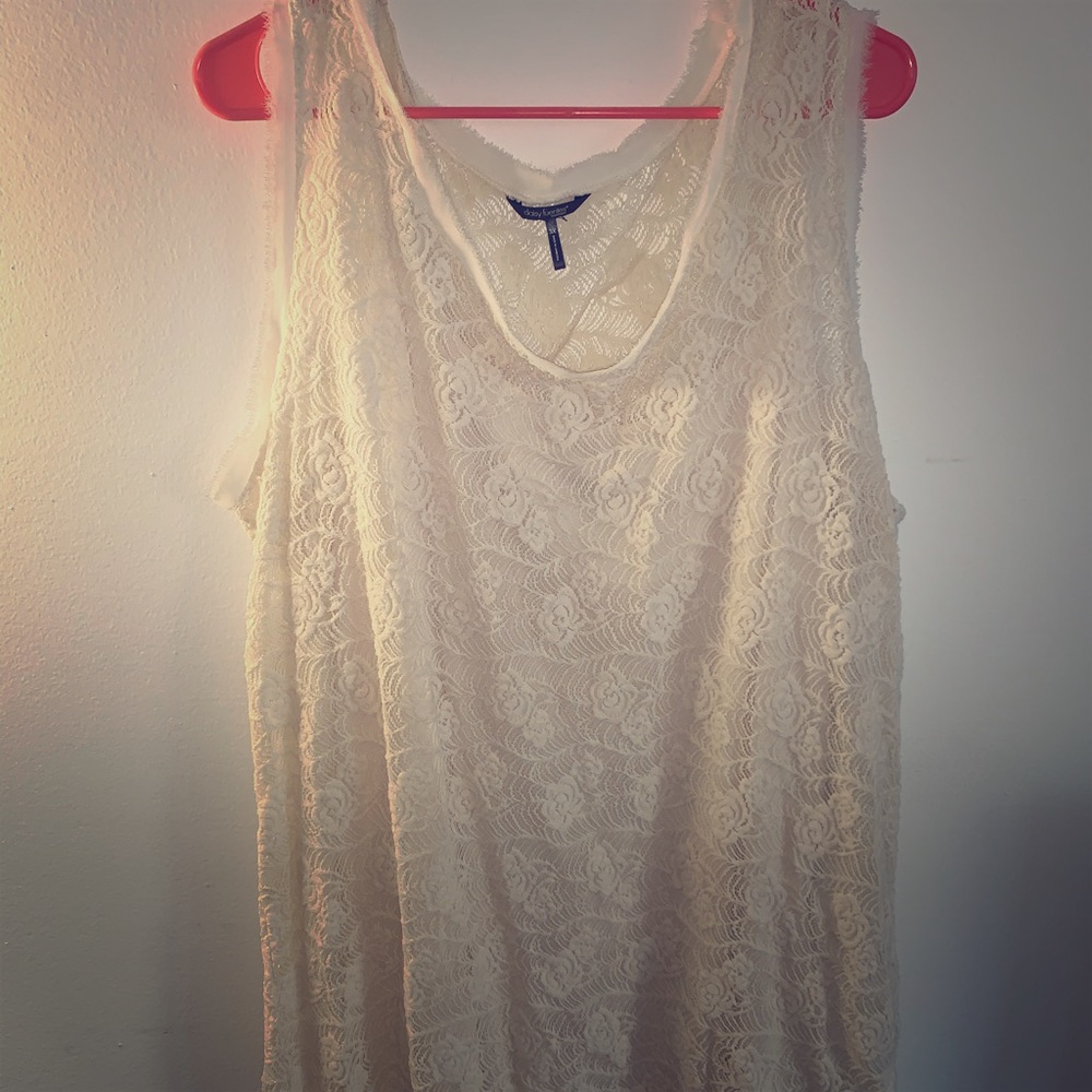 White mini lace dress